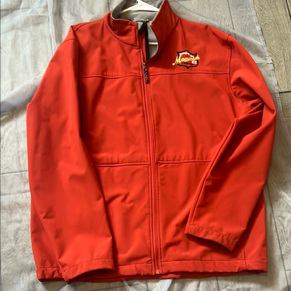 Red Zip-Up Jacket with Logo